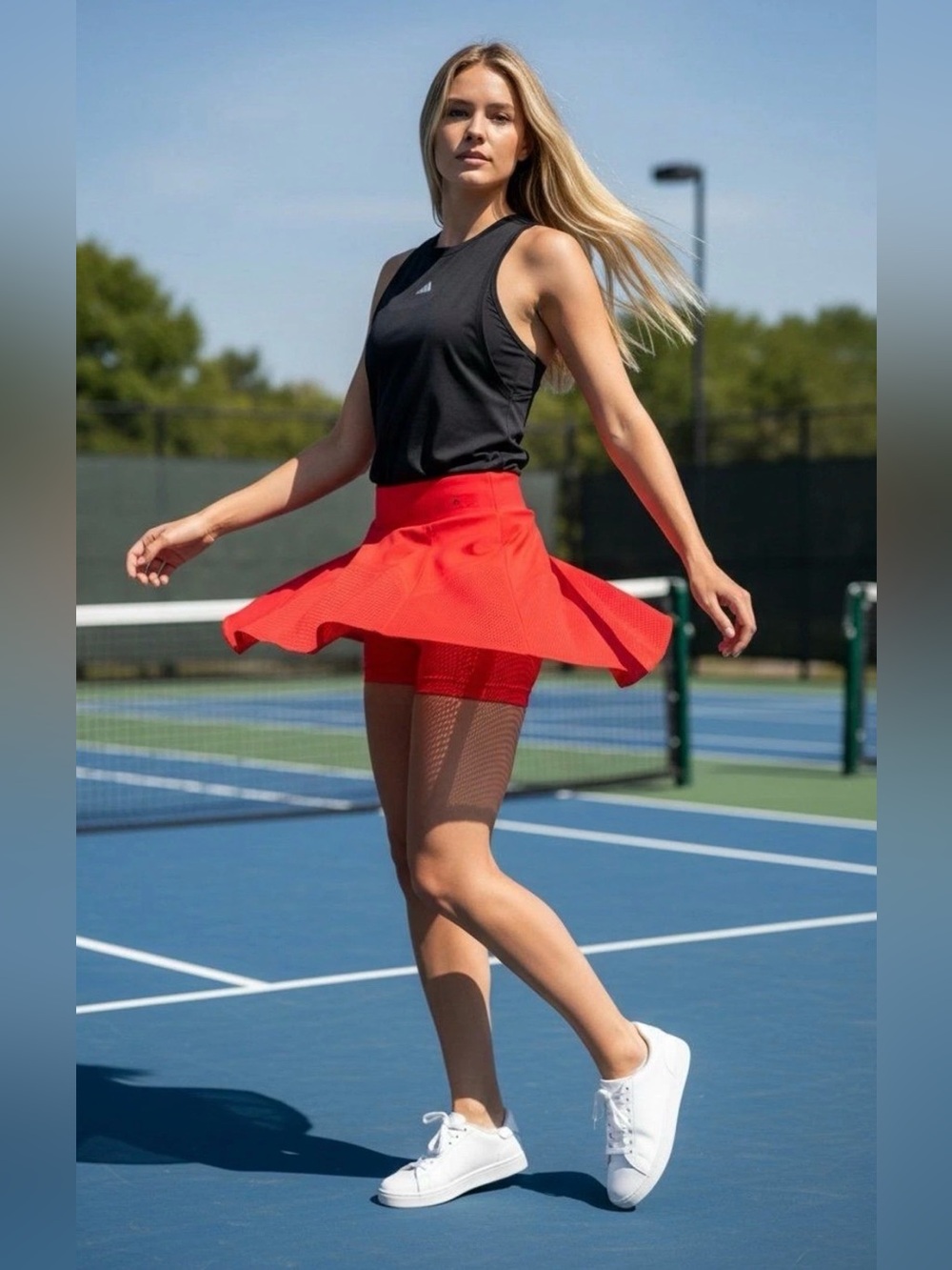 Adidas x Stella McCartney Barricade Tennis Skort Large Flame Red